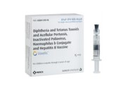 VAXELIS DTaP-IPV-Hib-HepB pediatric vaccine carton with ten 0.5 mL prefilled syringes, NDC 63361-243-15